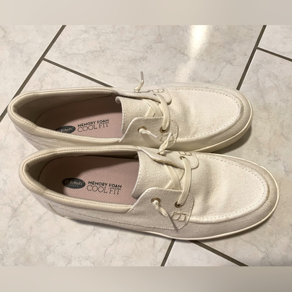 Dr. Scholl’s womens get on board Oxford - size 10 - white casual shoes